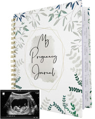 Two Little Dinos pregnancy planner cover helps first-time moms stay organized and inspired.