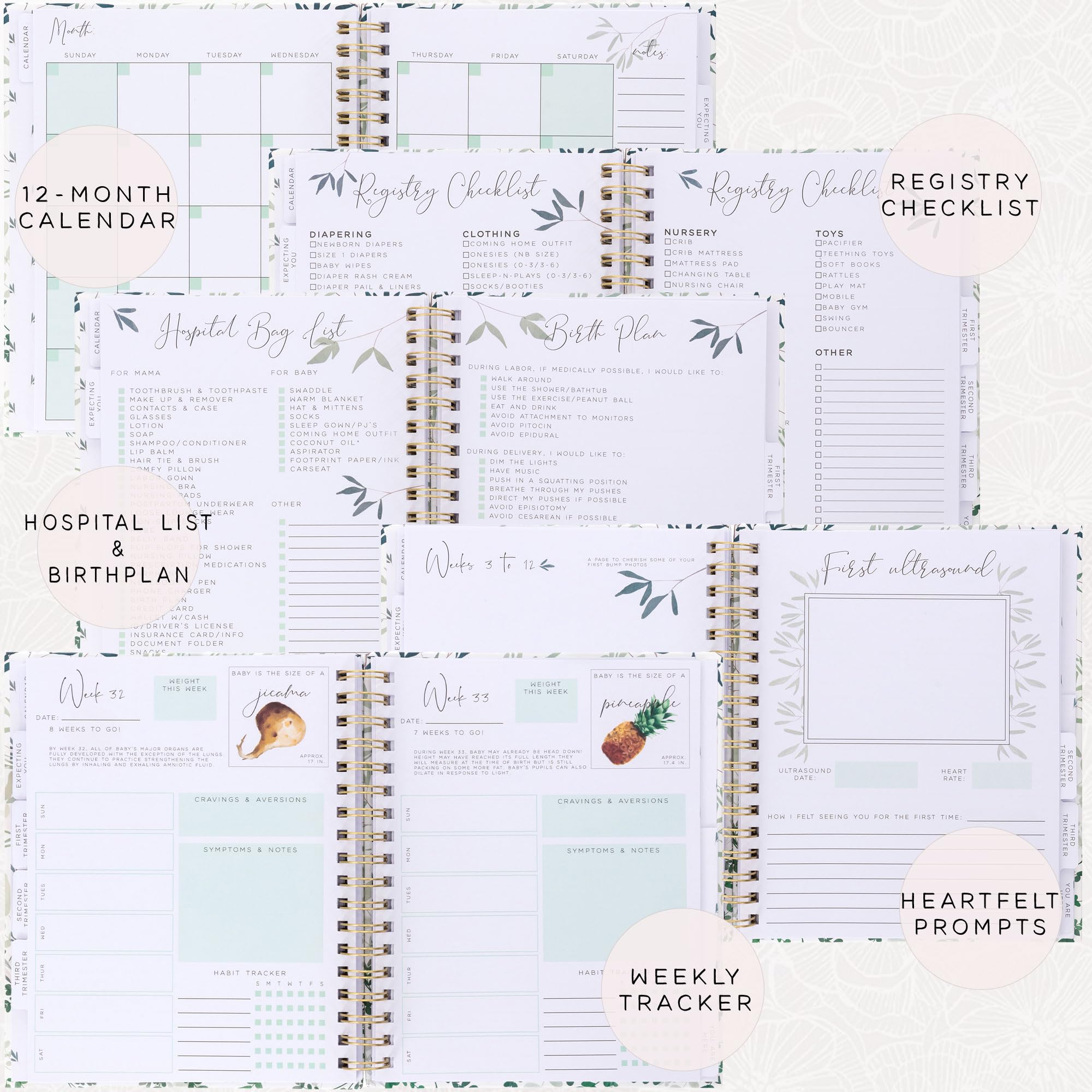 Two Little Dinos registry checklist page helps prioritize must-haves and essentials.