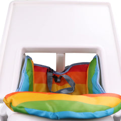 twoworld Antilop cushion attached to chair with harness slots visible for secure fit