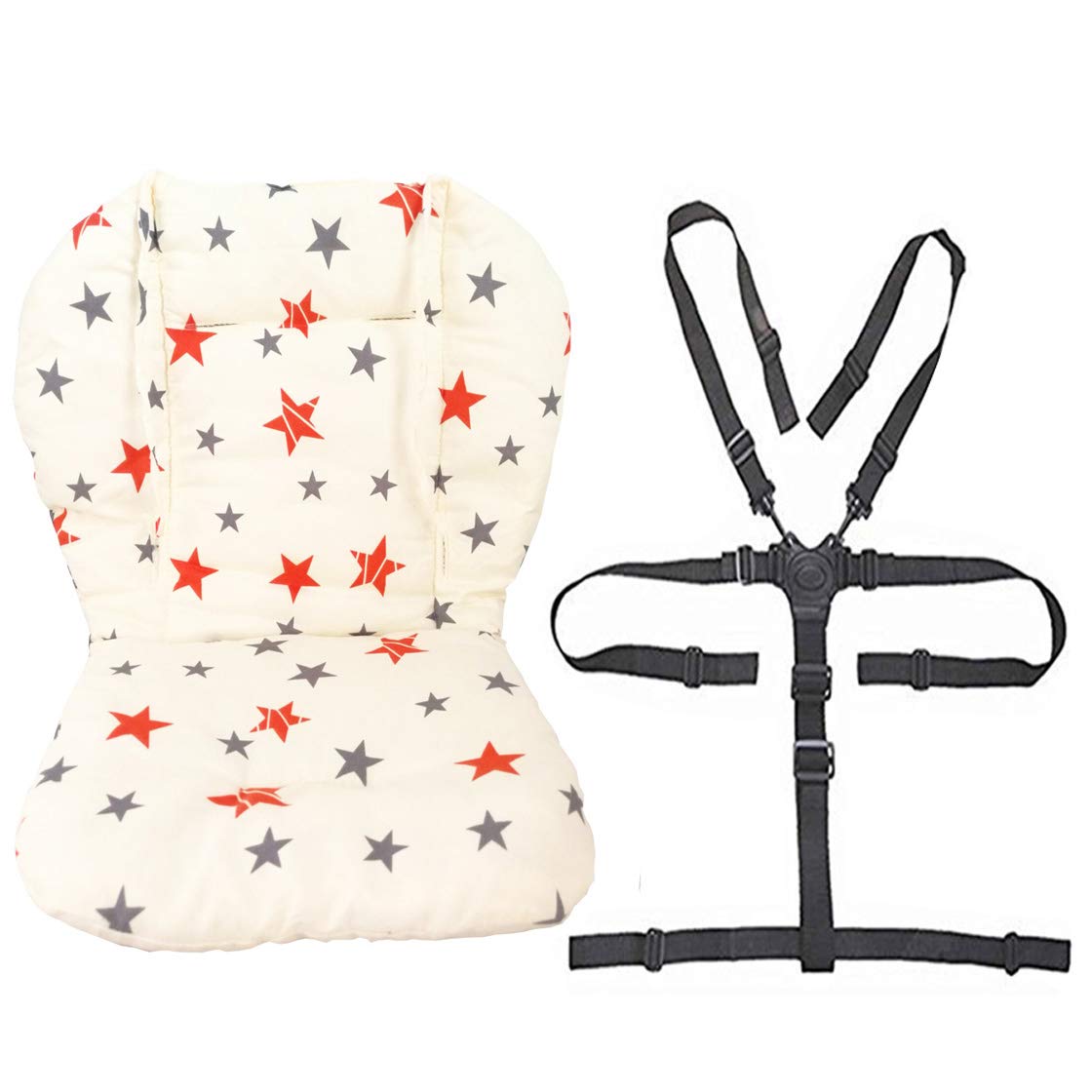 Twoworld baby high chair cushion with soft cotton surface for cozy seating.