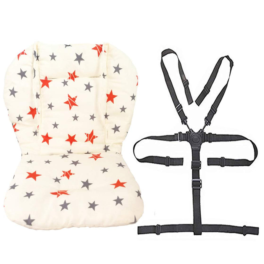 Twoworld baby high chair cushion with soft cotton surface for cozy seating.