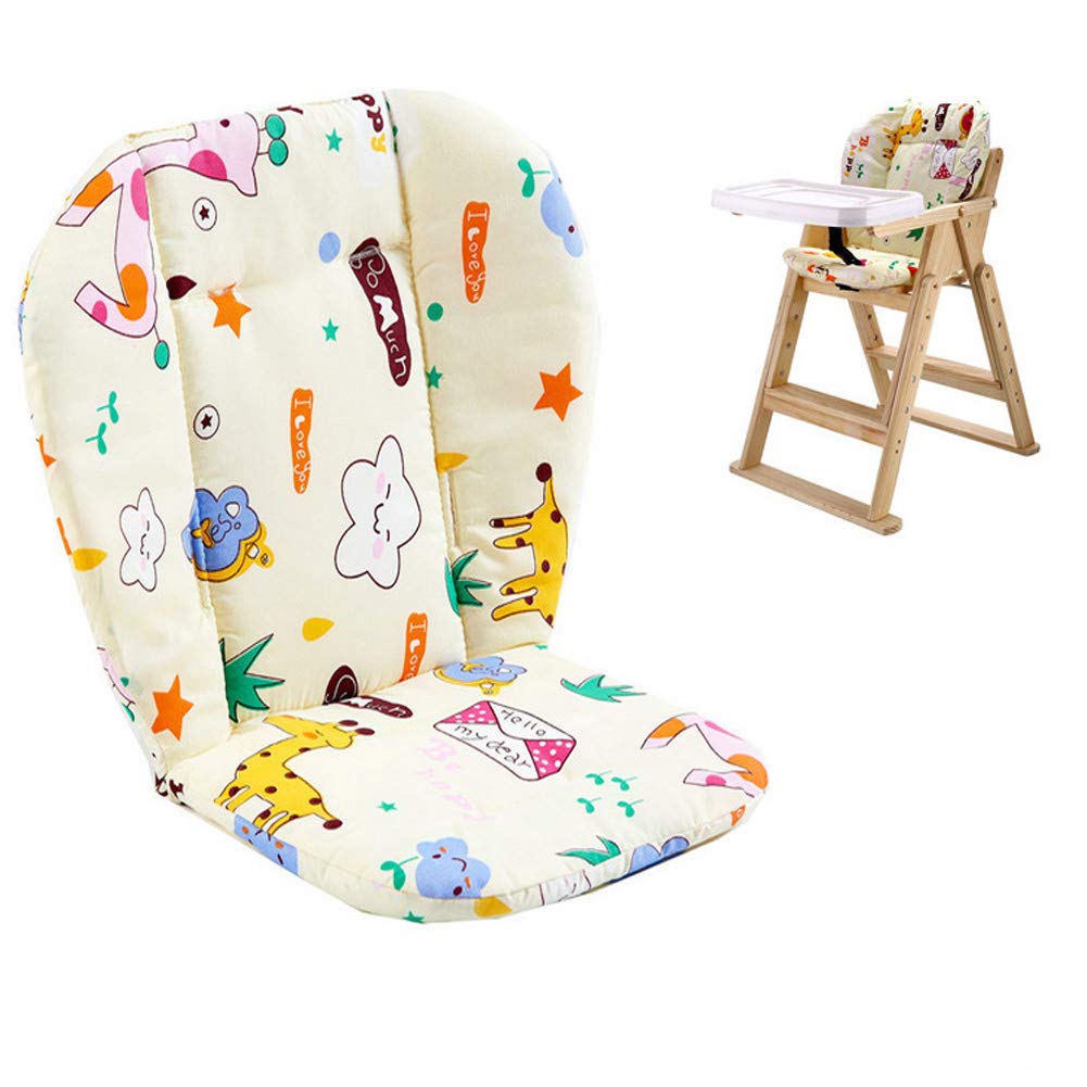 Twoworld baby high chair cushion with giraffe print adds cozy comfort during meals.