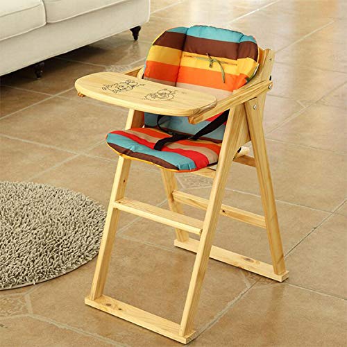 twoworld baby high chair cushion rainbow striped waterproof fabric protects the chair from spills.