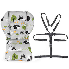 Twoworld baby high-chair pad gray cushion adds soft comfort during meals
