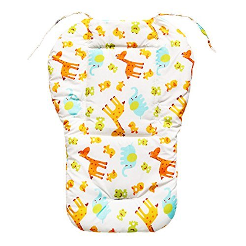 Twoworld baby high chair cushion colorfully themed animal pattern enhances mealtime mood.