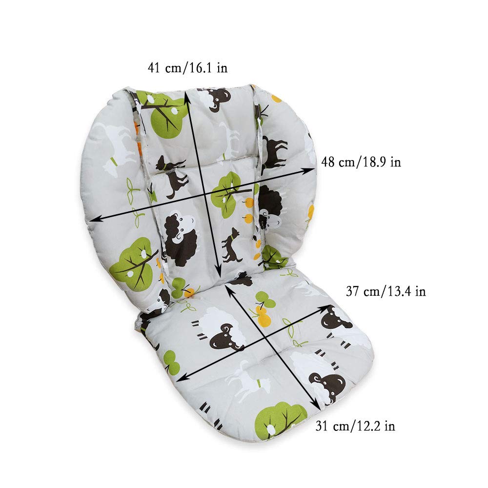 Twoworld cushion back-view reveals harness openings for secure use