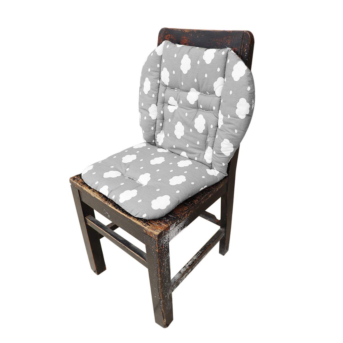 Twoworld high chair cushion gray clouds thick filling detail highlights two-inch comfort