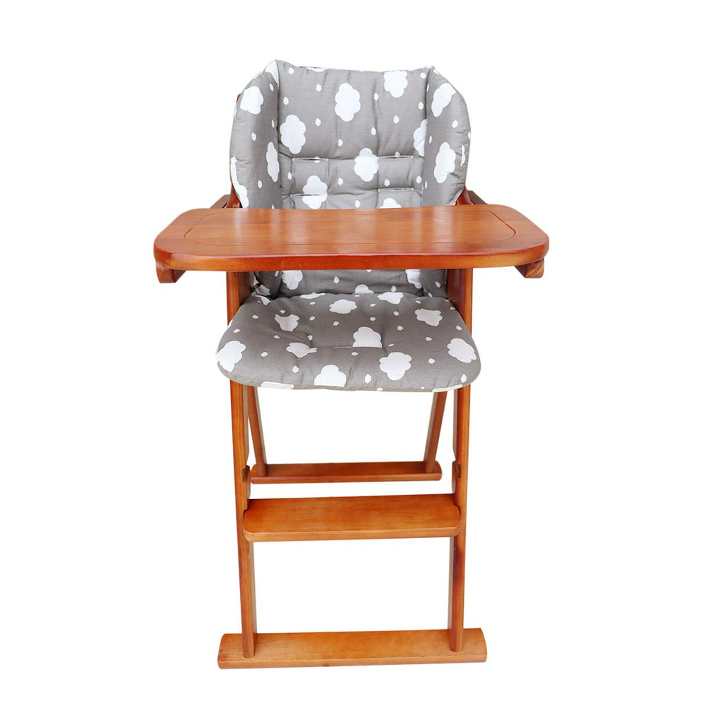 Twoworld high chair cushion gray clouds strap length 42cm shown for secure chair attachment