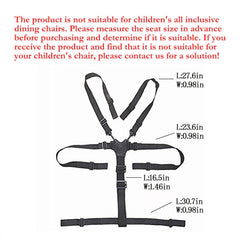 Twoworld high chair straps adjustment range enables secure fit for growing children.