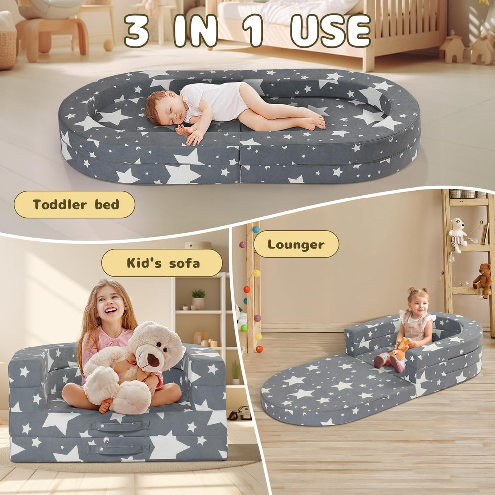 Tykacna bed with 3-inch guardrails offering secure space during naptime.