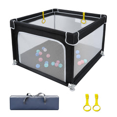 TYLAOZHAO baby playpen 360-degree mesh view enables safe supervision.