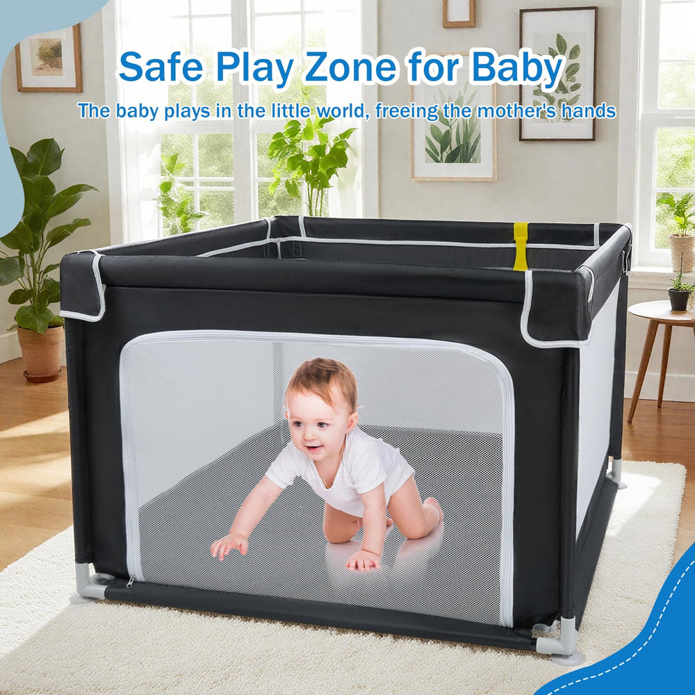 TYLAOZHAO 36x36 inch play yard fits compact rooms.