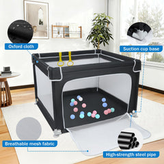 TYLAOZHAO anti-slip base keeps the playpen stable.