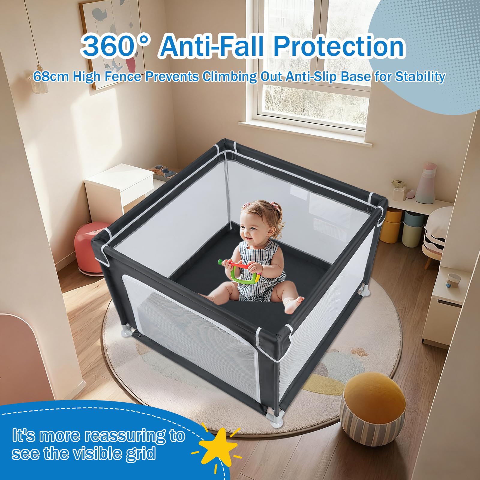 TYLAOZHAO enclosed space supports curious exploration with close supervision.