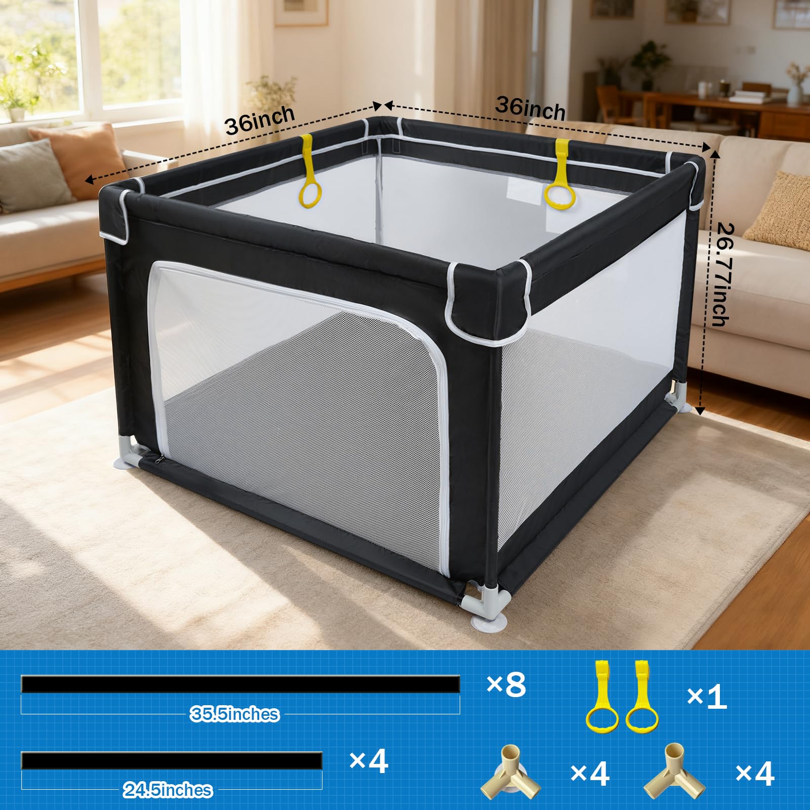 TYLAOZHAO wipe-clean surface simplifies post-play cleanup.