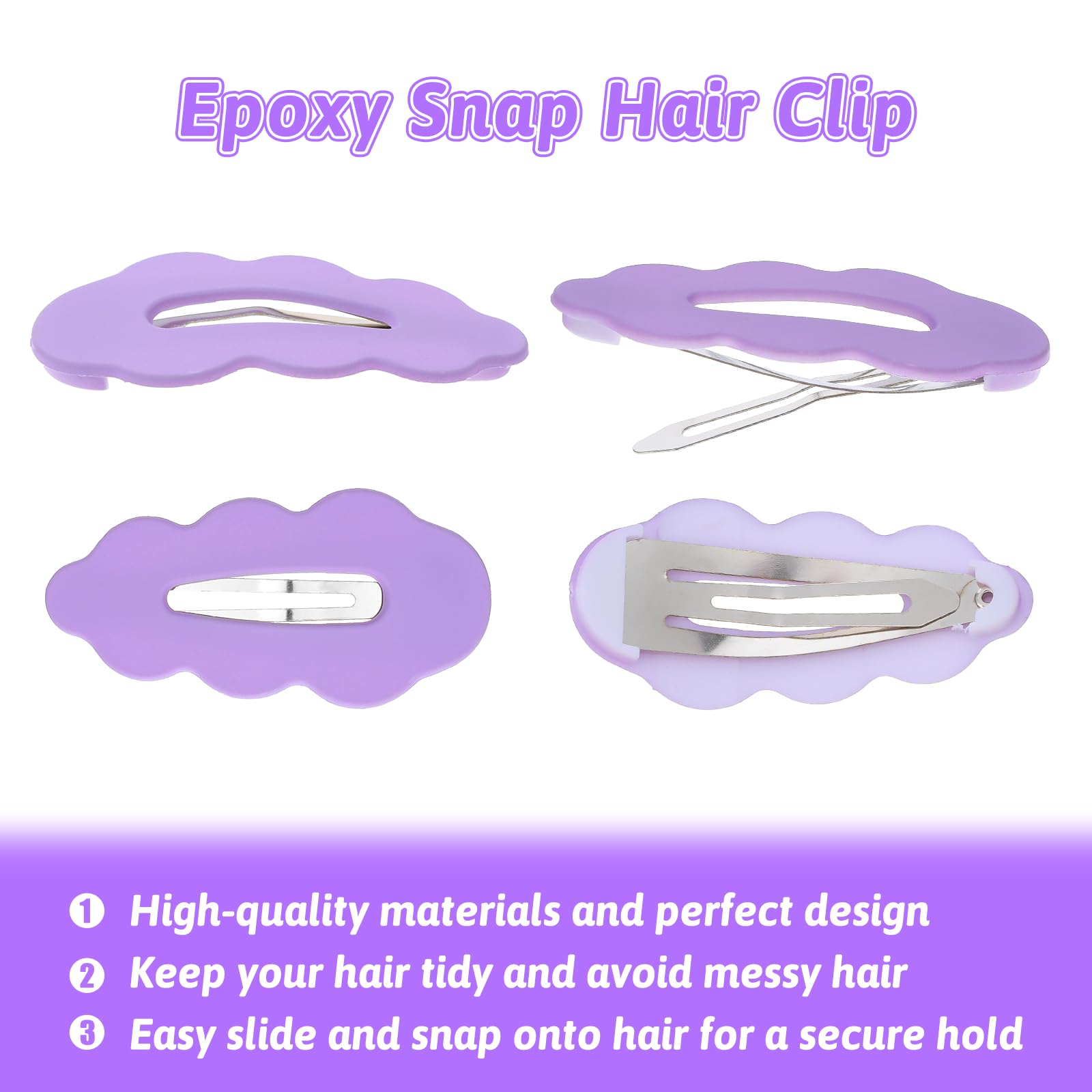 Tyqour 2-inch metal-spring hair clip demonstrates durable grip.