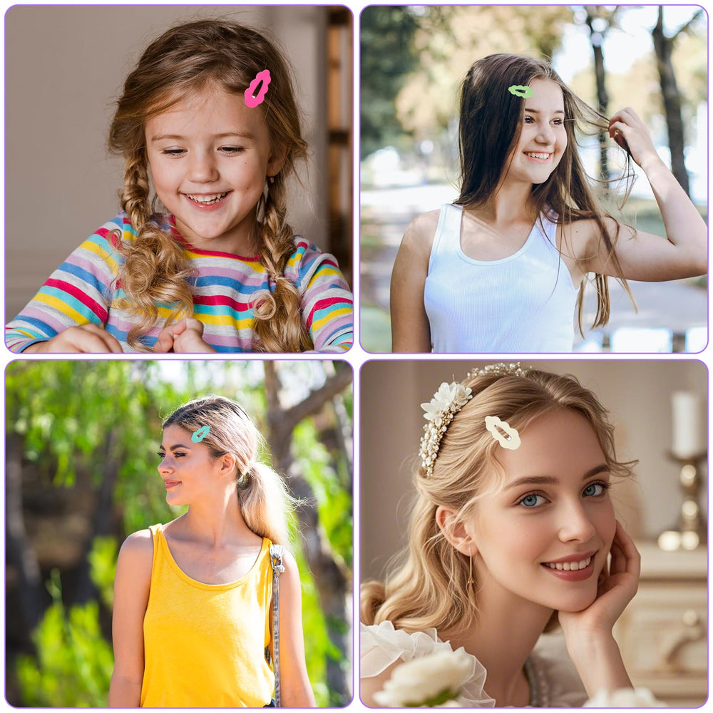 Tyqour girls' hair clips brighten outfits with color variety.