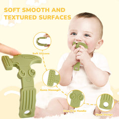 TYRY.HU teether pliers promotes motor exploration while comforting gums.
