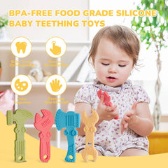 TYRY.HU teether wrench features textured surfaces for soothing gums during chewing.