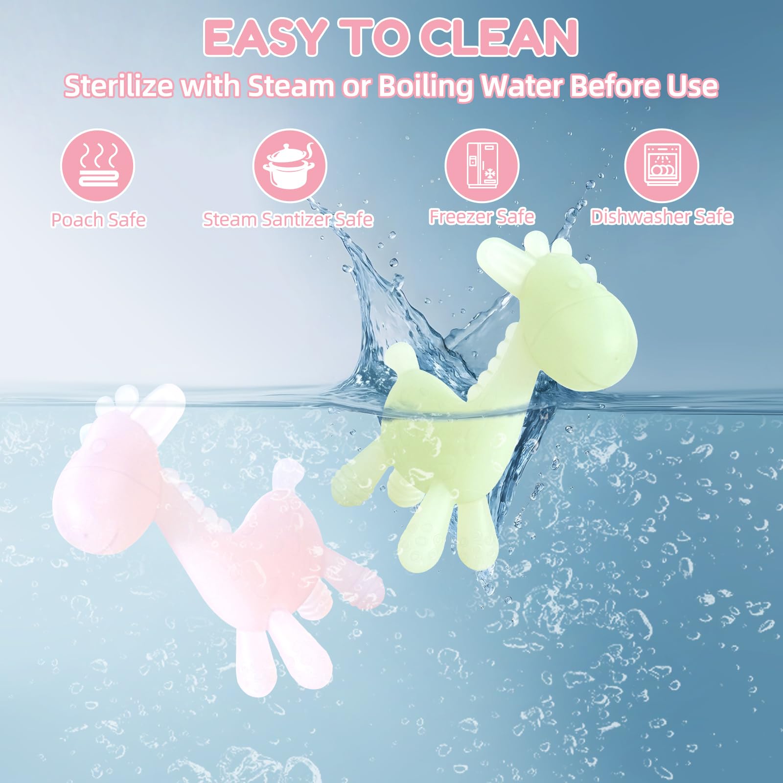 TYRY.HU baby teething toy giraffe soft edges for safe chewing