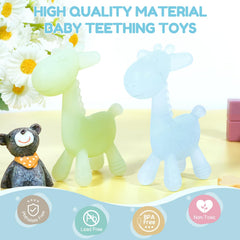 TYRY.HU giraffe-design teether shown with a convenient two-pack option