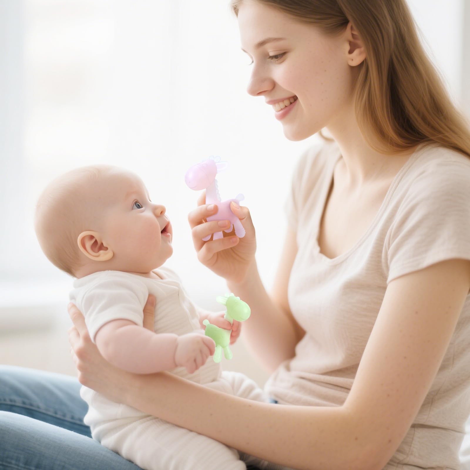 TYRY.HU sensory-massage teether showcasing varied textures for baby exploration