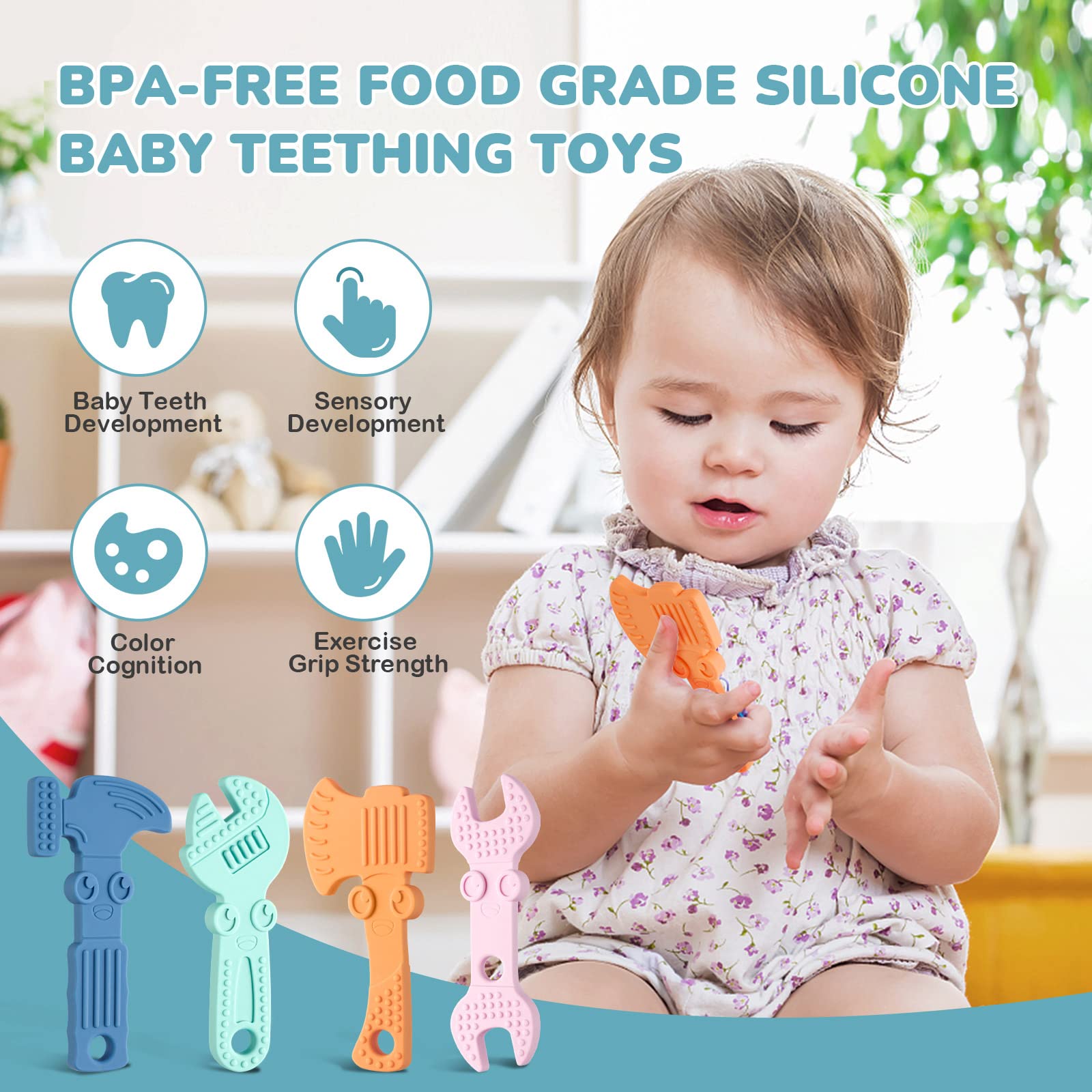 TYRY.HU teething tool wrench provides chew-friendly texture for soothing gums.