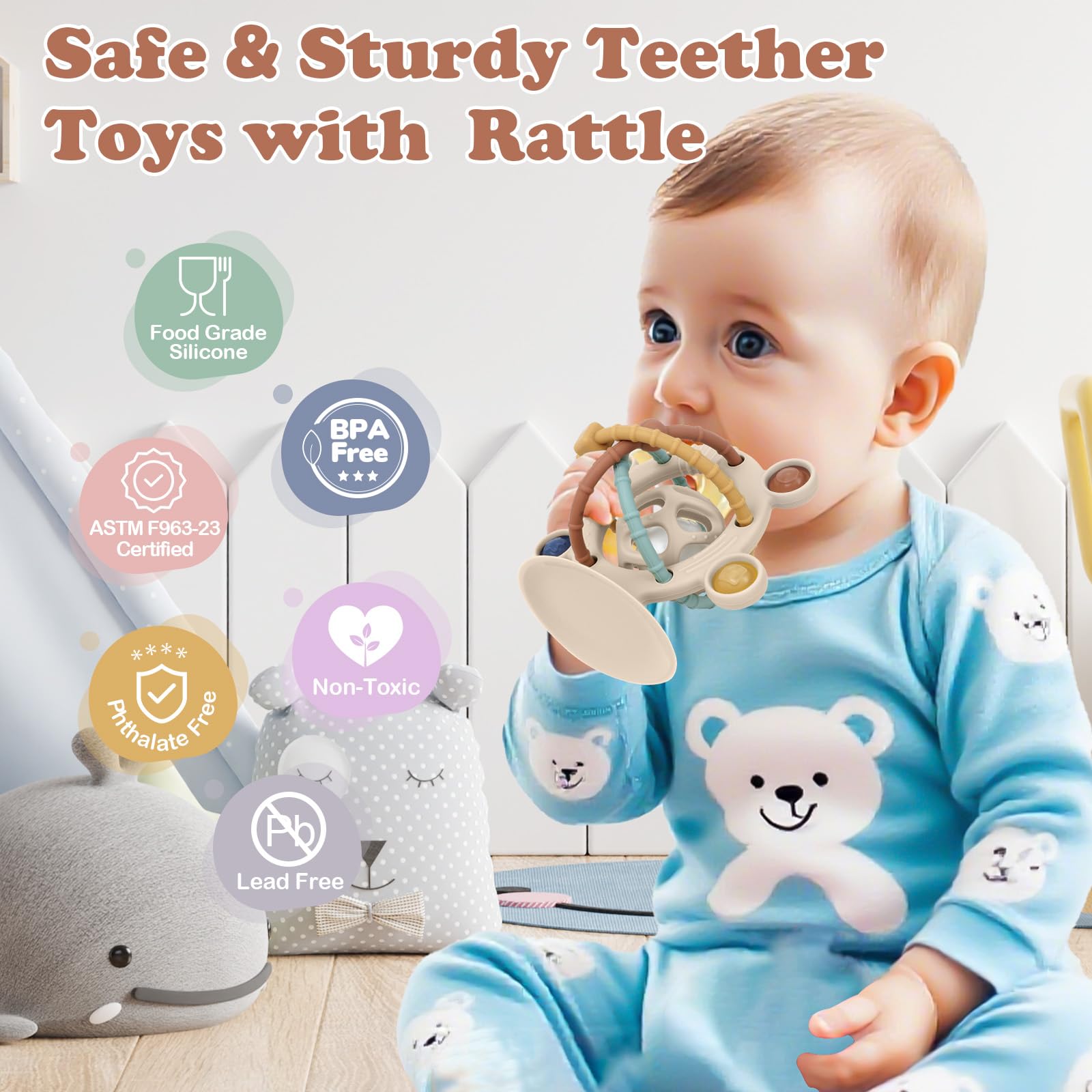 TYRY.HU teething relief soft bumps provide gentle gum massage for teething