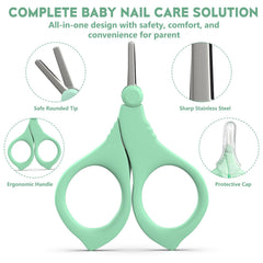TYTDOUTER baby nail scissors stainless blades close-up for precise, gentle trimming