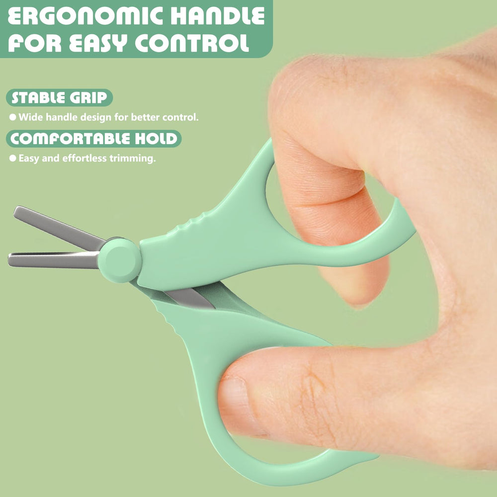 TYTDOUTER baby nail scissors compact travel-friendly design in mint green