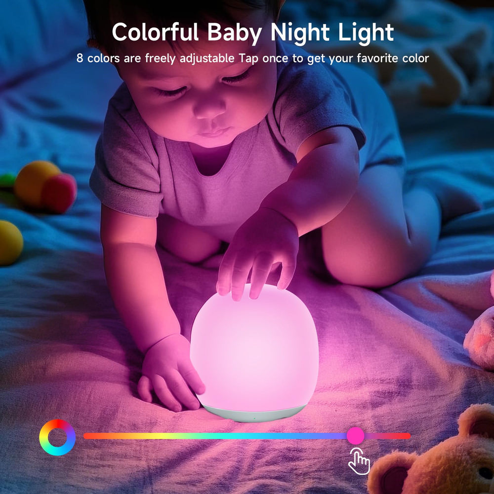 Tyute Baby Night Light rechargeable battery for cordless portability.