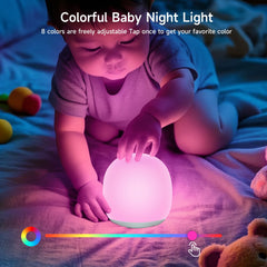 Tyute Baby Night Light rechargeable battery for cordless portability.