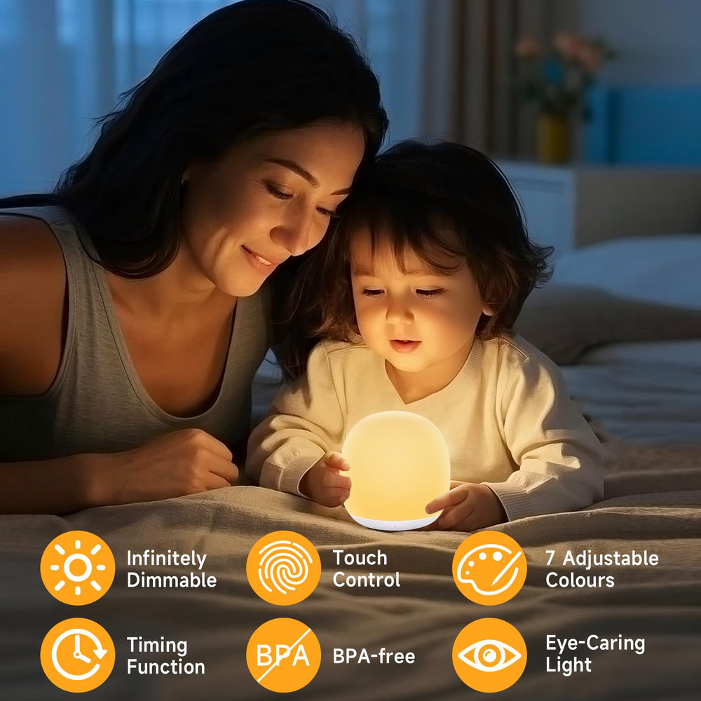 Tyute Night Light 1hour timer helps conserve battery during sleeping routines