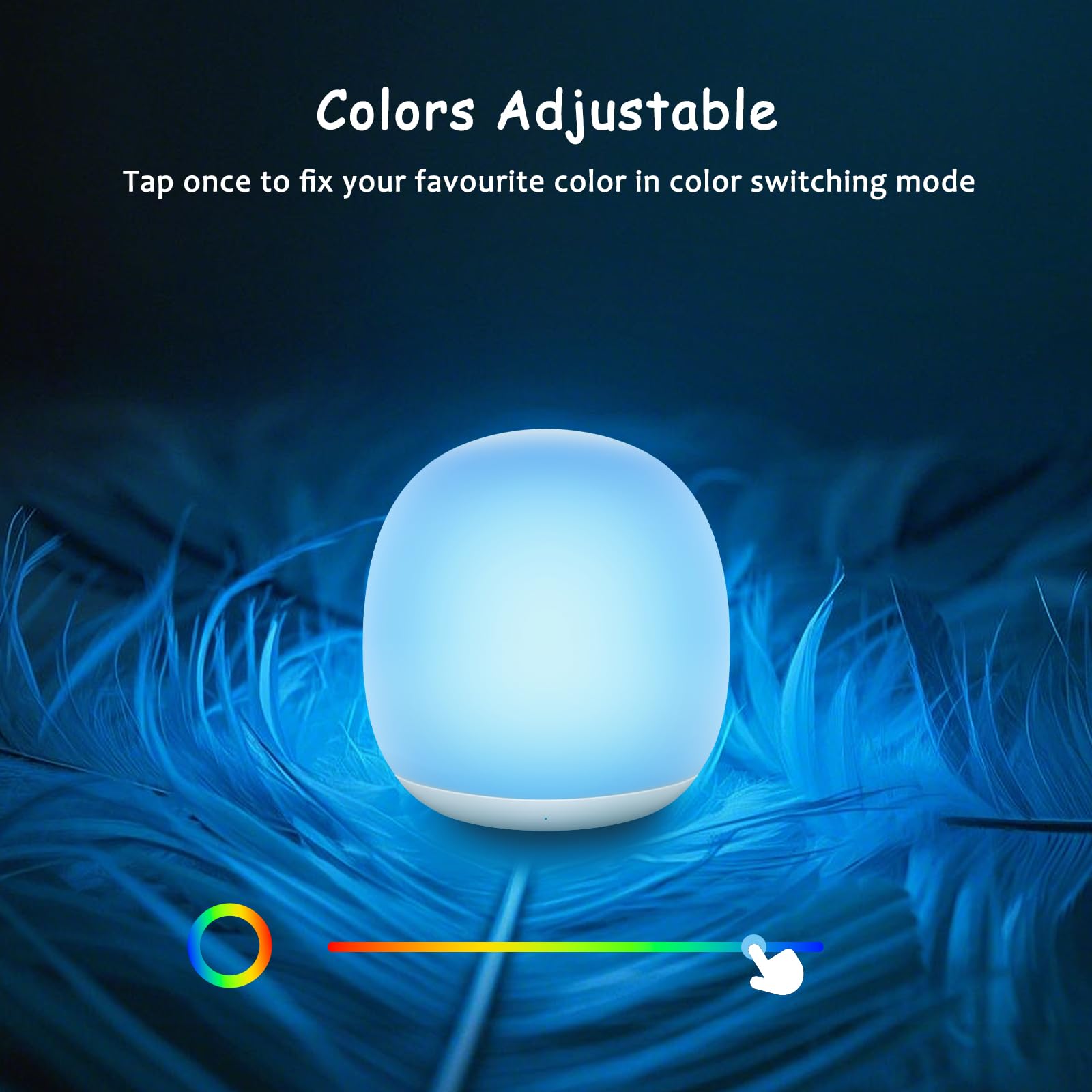Tyute Night Light color-cycle showcases 7 colors for bedtime rituals and mood lighting