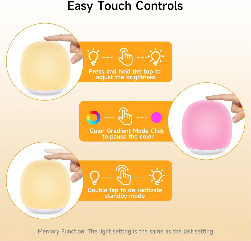 Tyute Night Light for breastfeeding provides soft glow during feeds without glare