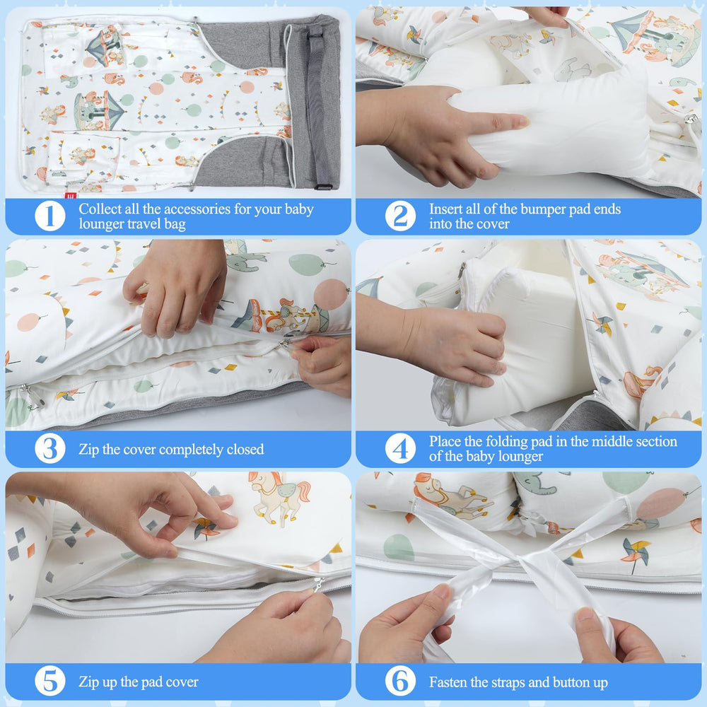 Tywop Baby Lounger adjustable-size-growth ensures growing baby space