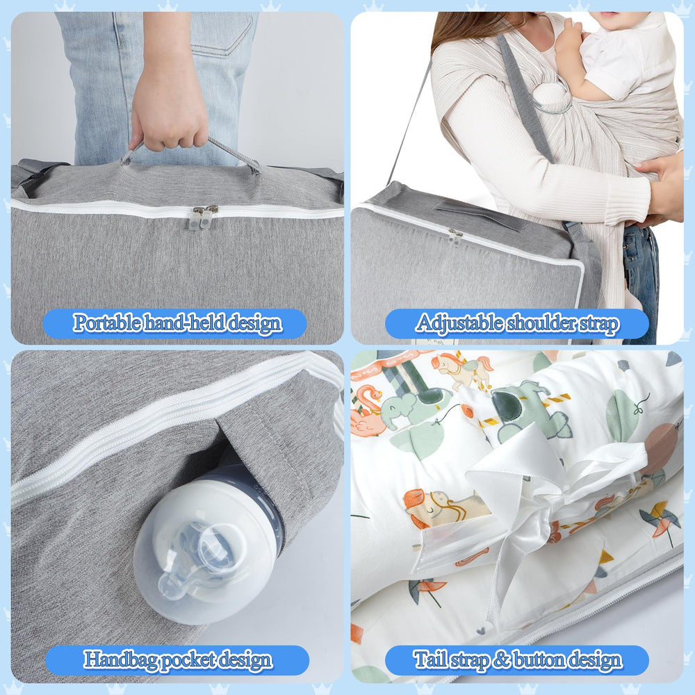 Tywop Baby Lounger soft-cotton-material offers breathable comfort anywhere