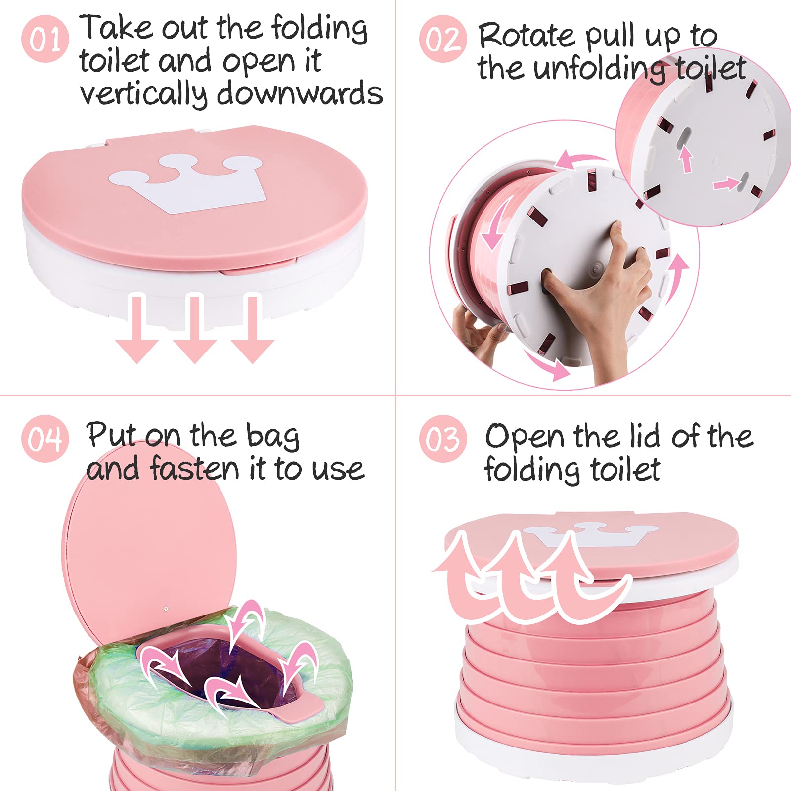 TZONOT portable potty seat blue-backrest offers spine-friendly support during use.