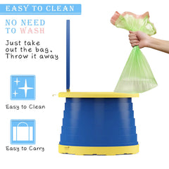 TZONOT portable potty seat blue-travel-bag included for mess-free cleanup on the go.