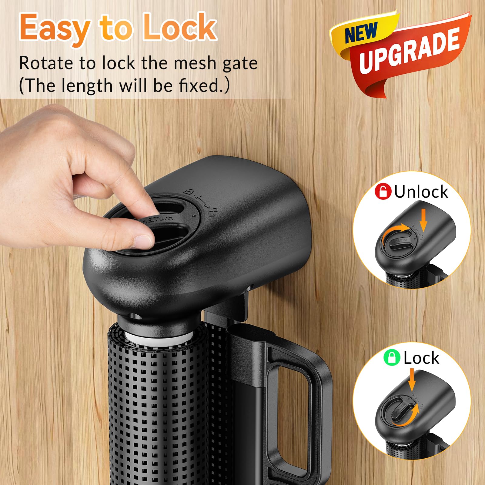 Uamector indoor-outdoor-use gate works on decks and doorways for versatile setups.
