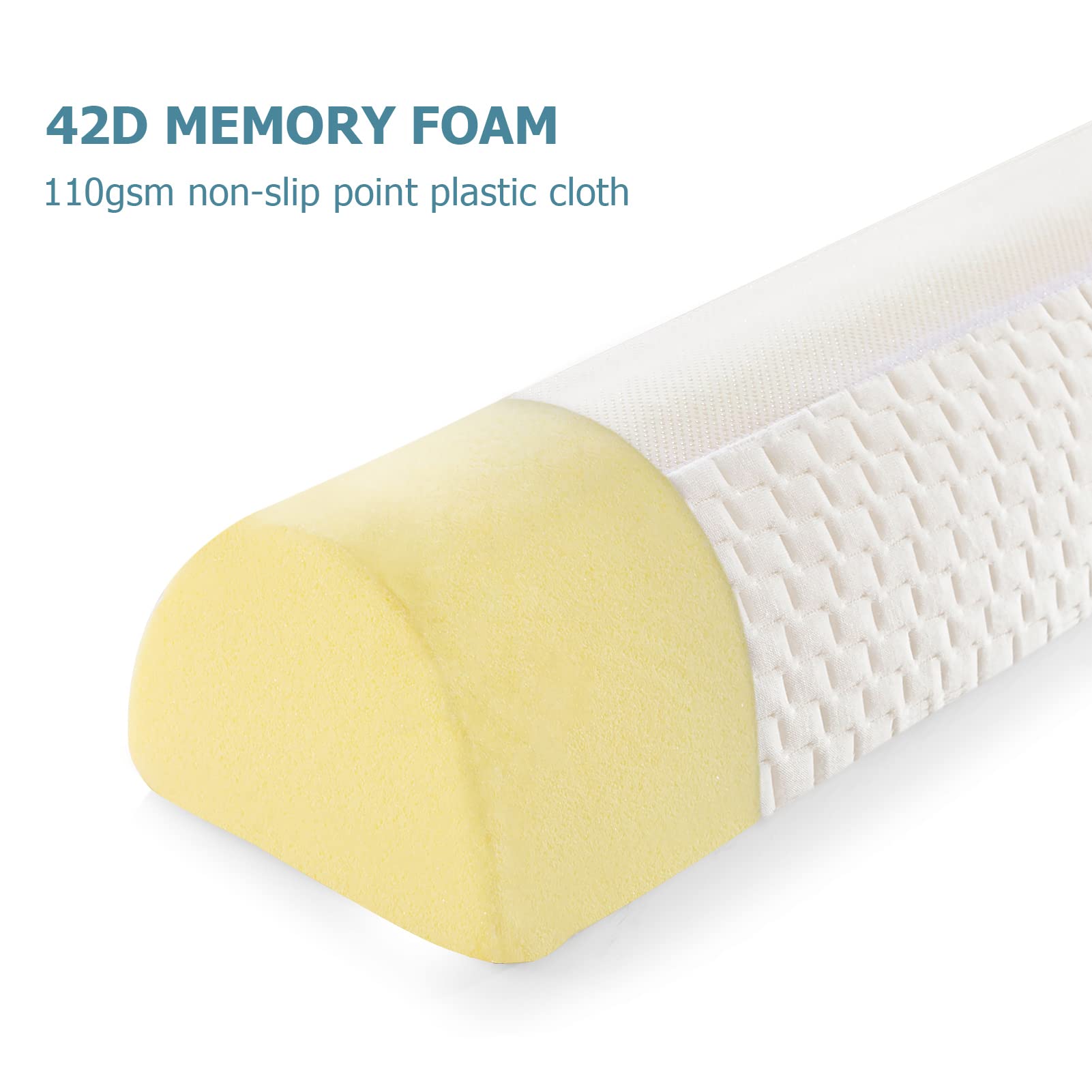 UBBCARE anti-slip dots keep rail securely in place on mattress.