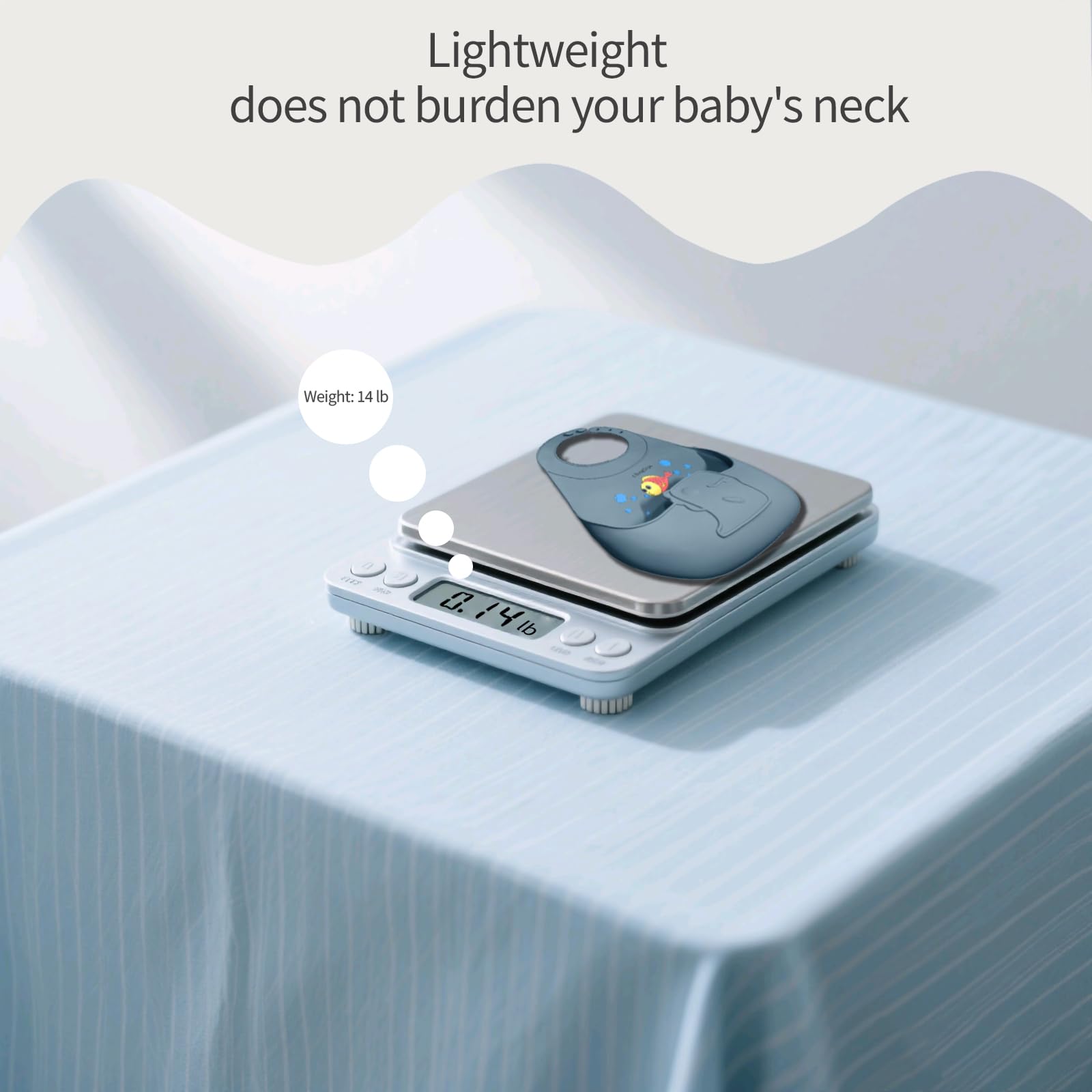 UBINGSOPA silicone baby bib waterproof features make spills easy to wipe away.