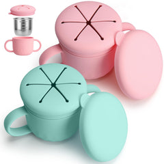 Ubisye spill-proof-lid snack cups ensuring mess-free toddler snacking