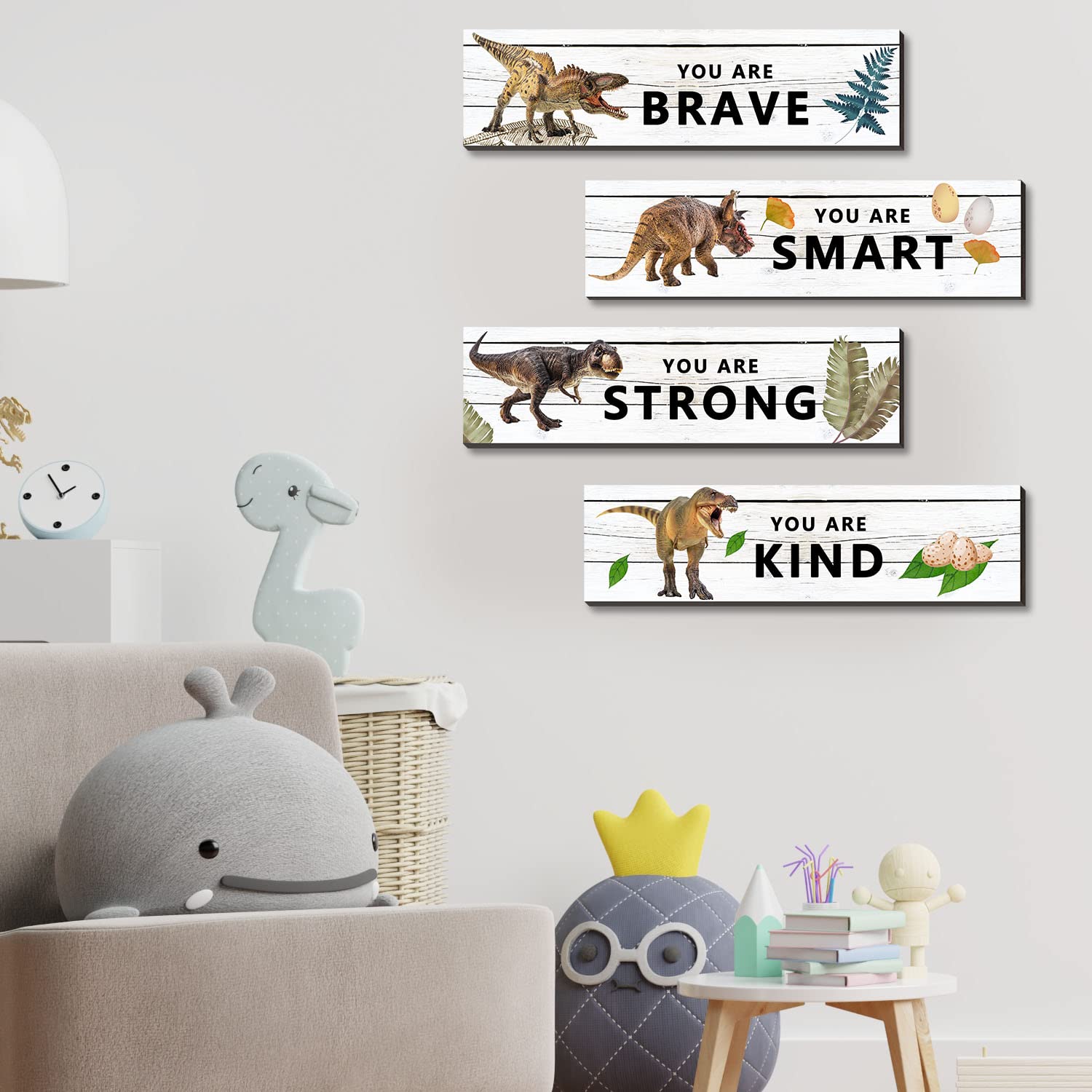 UBLURO dinosaur wall art you are smart plaque sparks curiosity and learning-friendly space.