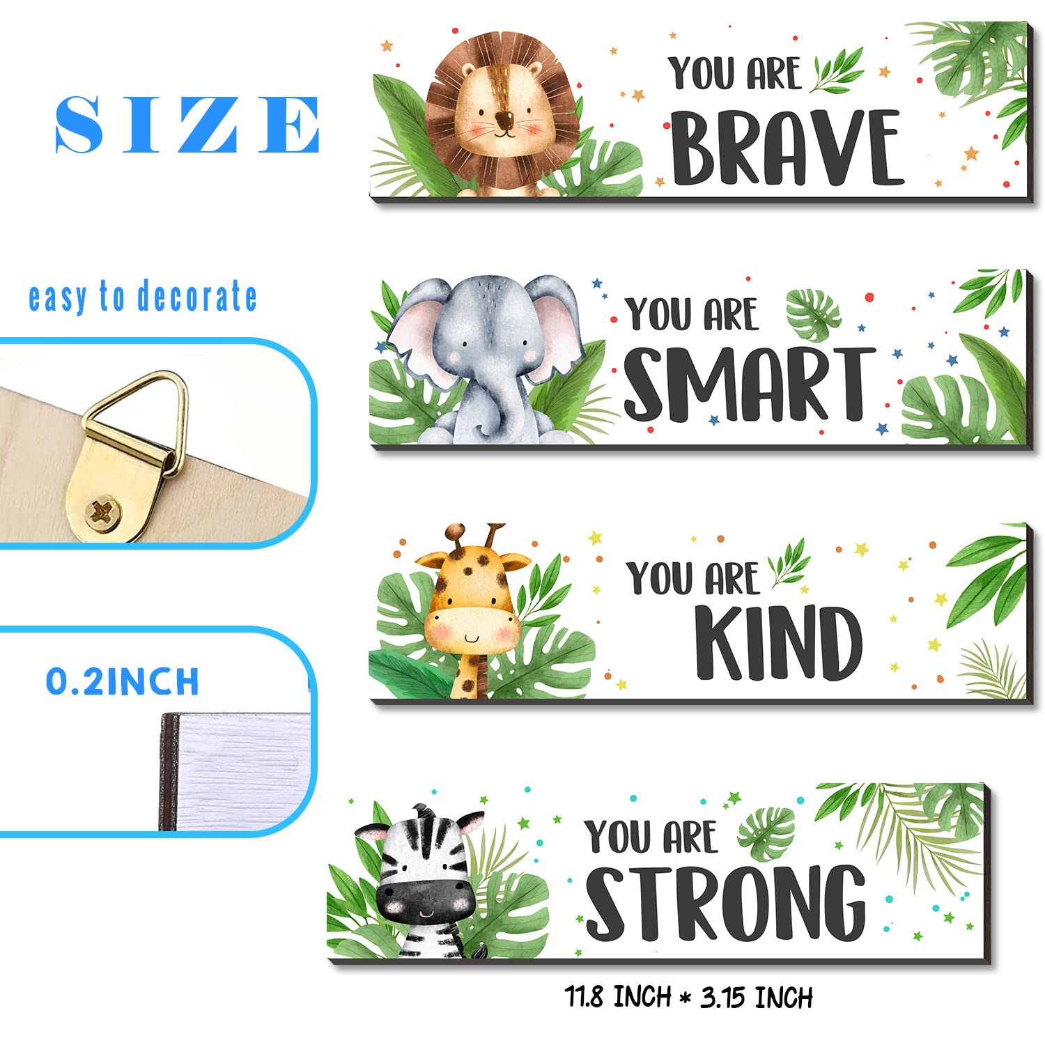 UBLURO you are kind wall quote, wooden plaque, inspires kindness and confidence in kids.