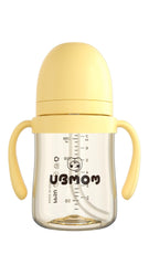UBMOM 360-degree rotation handles allow easy grip for toddlers during drinks.