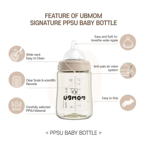 UBMOM all-in-one bottle BPA-free PPSU material for safe daily use