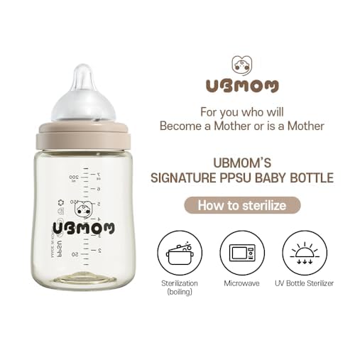 UBMOM all-in-one bottle non-tip base stays steady on surfaces
