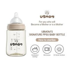 UBMOM all-in-one bottle non-tip base stays steady on surfaces