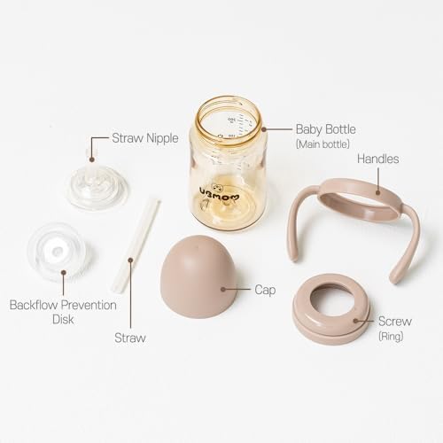 UBMOM Daino Beige BPA-free PPSU material close-up shows durability.